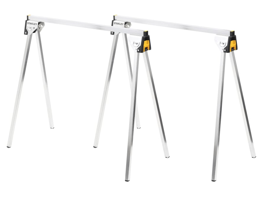 Stanley STST813371 Folding Metal Sawhorse 450kg Twin Pack