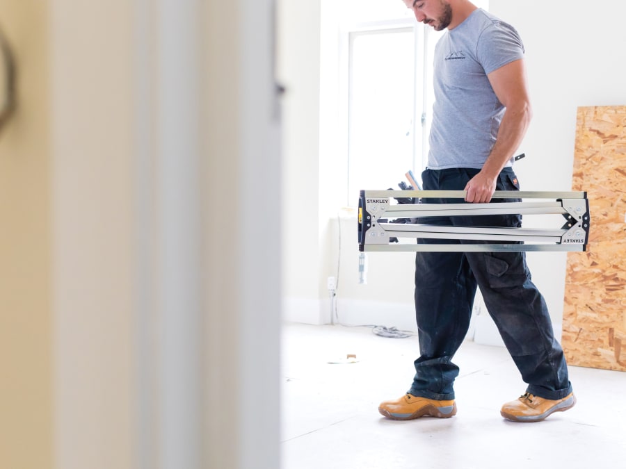 Stanley STST813371 Folding Metal Sawhorse 450kg Twin Pack