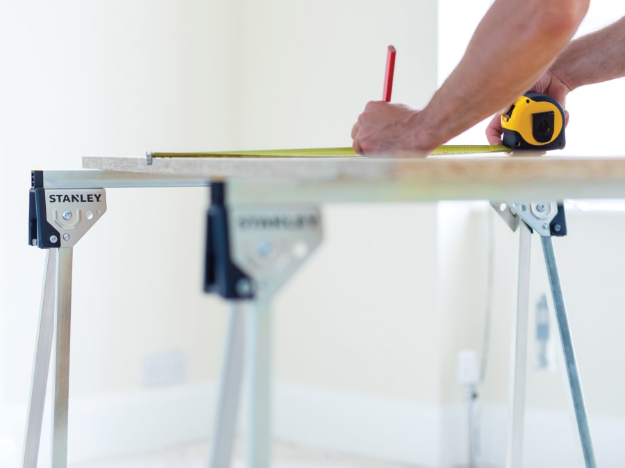 Stanley STST813371 Folding Metal Sawhorse 450kg Twin Pack