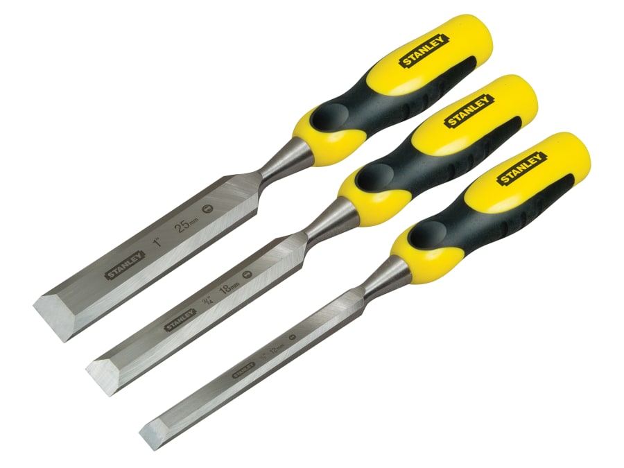 Stanley Hand Tools 216883 3 Piece Bevel Edge Chisel Set