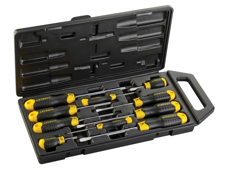 Stanley Hand Tools 265014 Cushion Grip Screwdriver Set 10 Piece