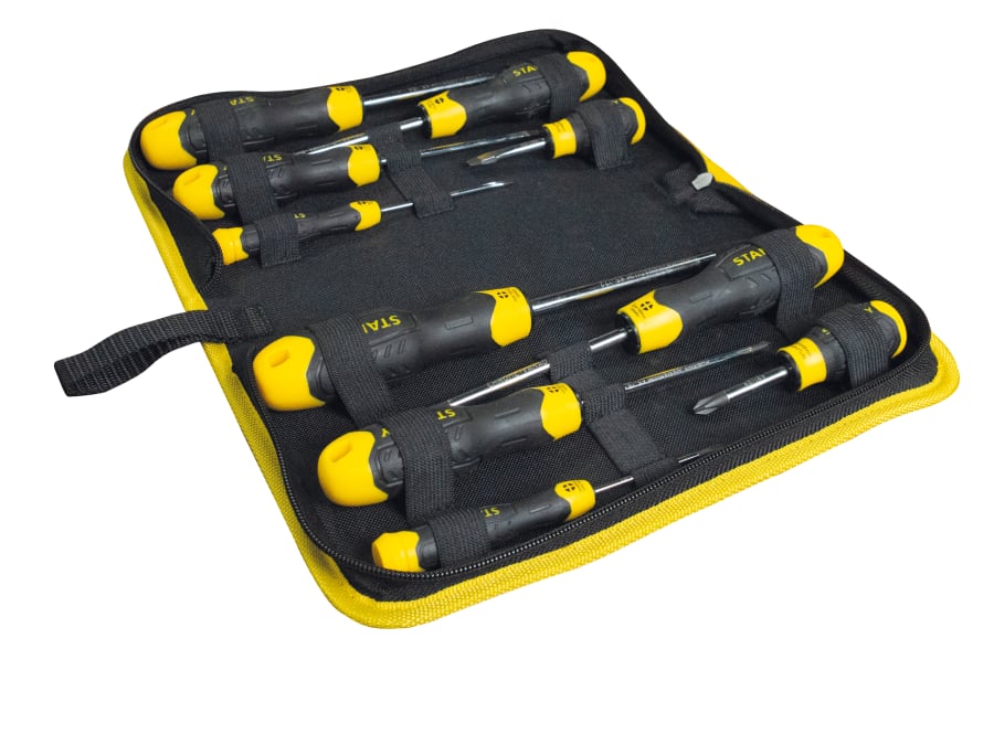 Stanley Hand Tools Cushion Grip Screwdriver Set 10 Piece