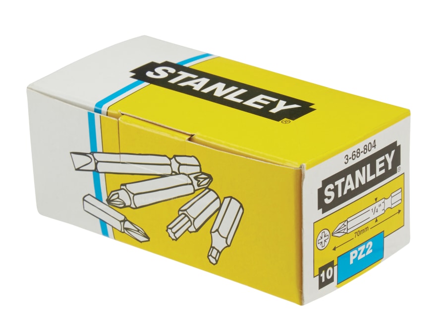 Stanley Hand Tools 368804 Pozidriv Power Bits PZ2 x 70mm