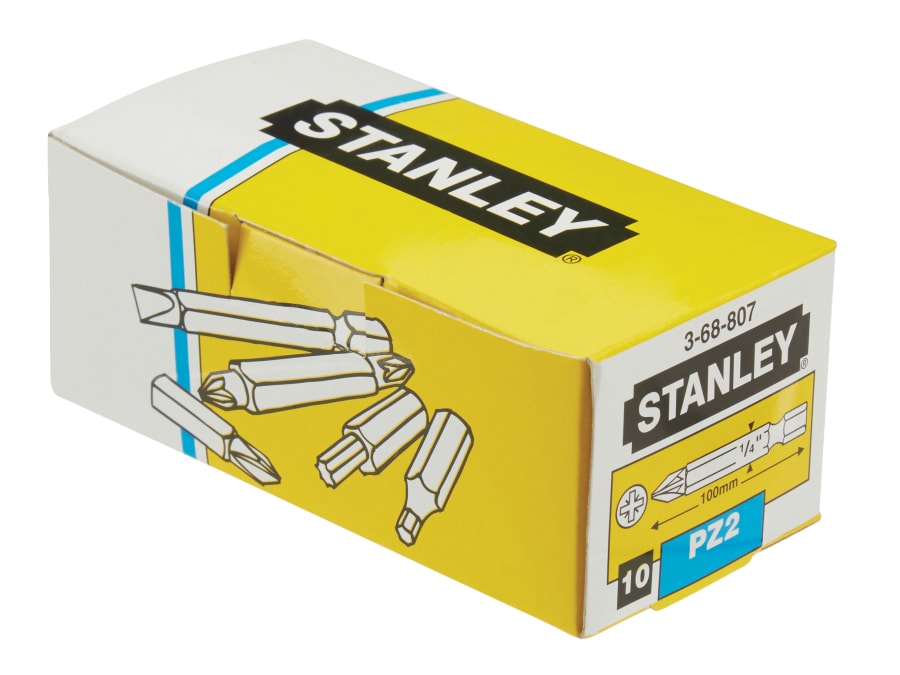 Stanley Hand Tools 368807 Pozidriv Power Bits PZ2 x 100mm