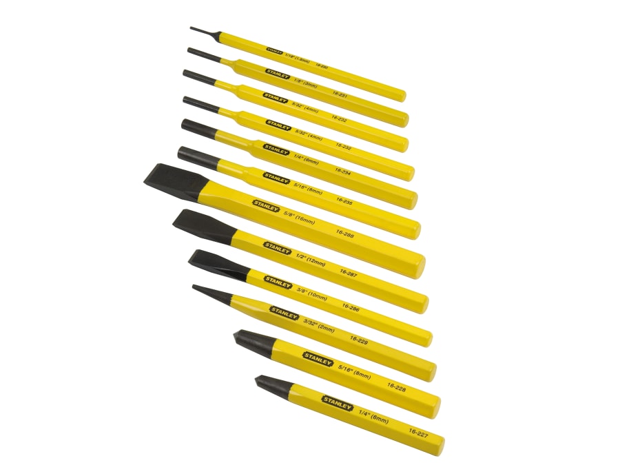 Stanley Hand Tools 418299 12 Piece Punch & Chisel Set