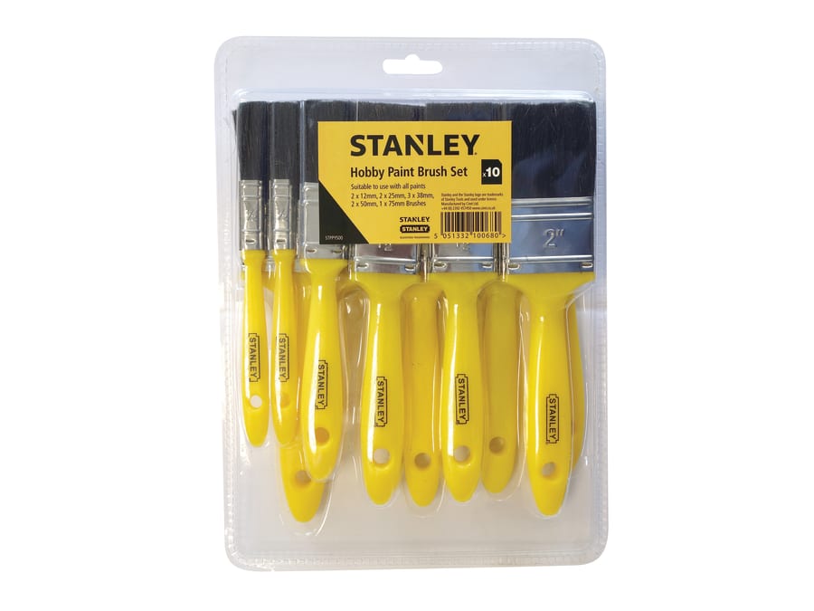 Stanley Hand Tools Stanley STPPYS00 Hobby Paint Brush Set 10 Piece