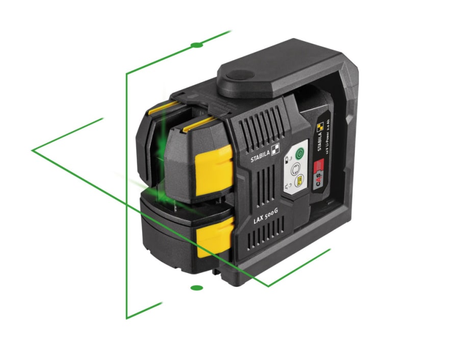 Stabila 19985 LAX 500 G Cross Line Laser with Plumb Point 12V with 1 × 2.0Ah Battery