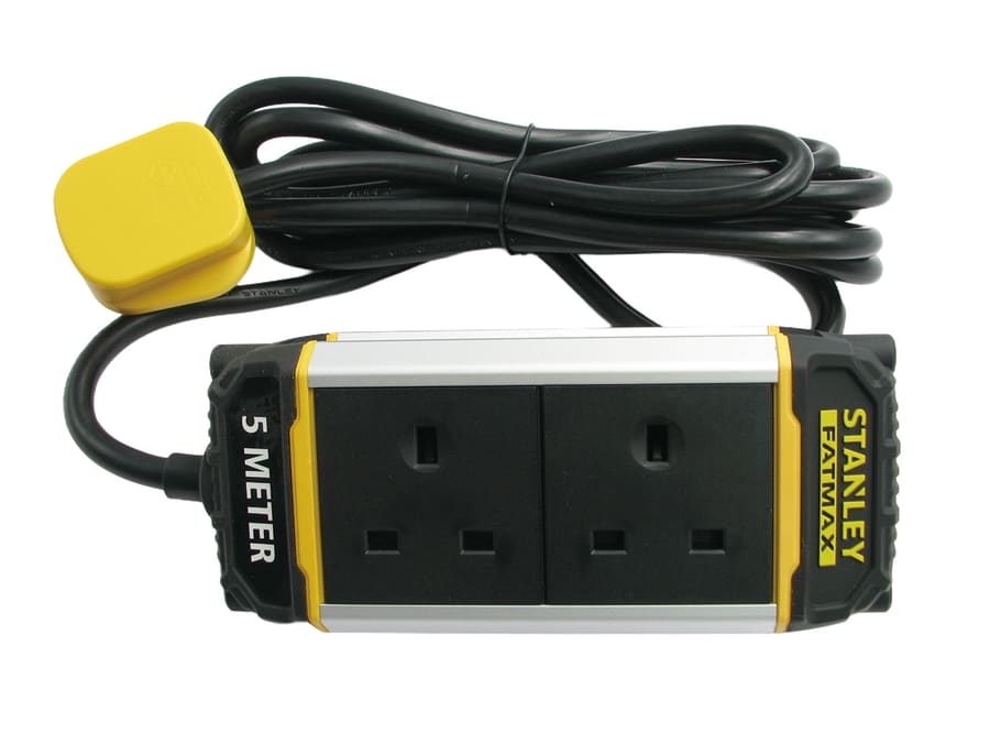 Stanley Electrical SXECFK0AHJE 2-Gang Powerboard with Belt-Clip 5m