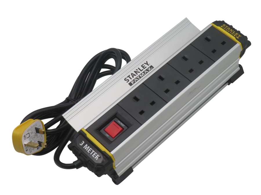 Stanley Electrical Stanley SXECFH2IHFE 4-Gang IP20 Powerboard with Clamp 3m