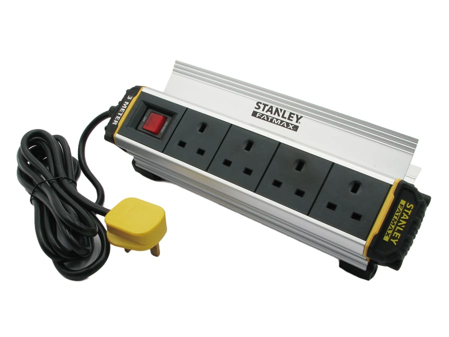 Stanley Electrical Stanley SXECFH2IHFE 4-Gang IP20 Powerboard with Clamp 3m