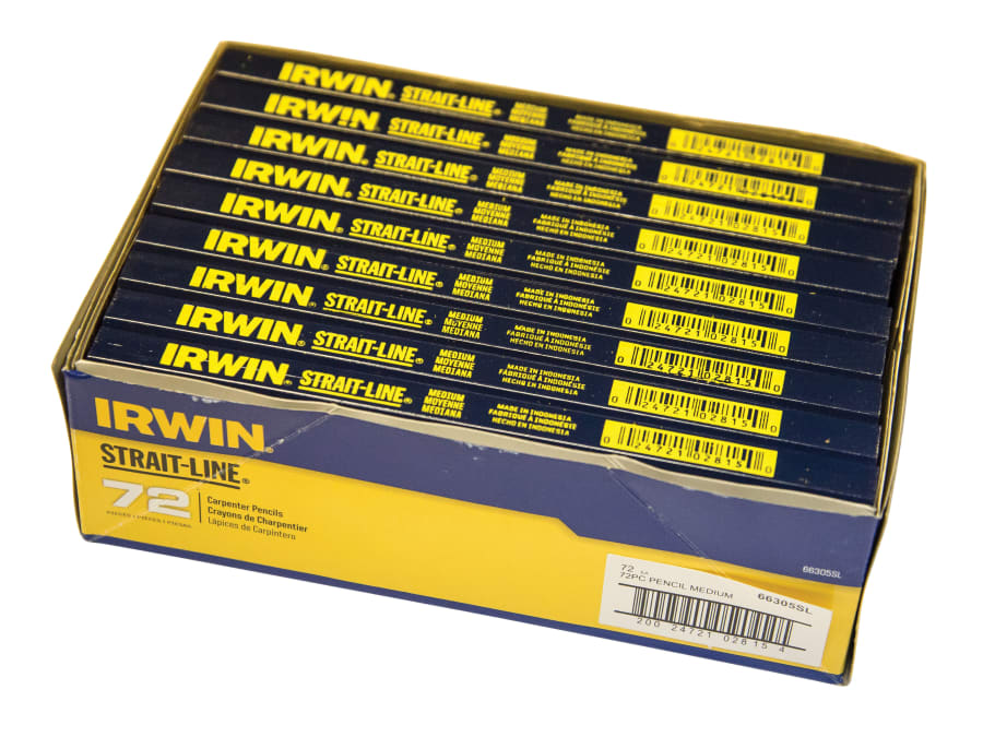 Irwin Strait-line T66305SL1BOXOF72 Carpenter's Pencils with 72 Pencils