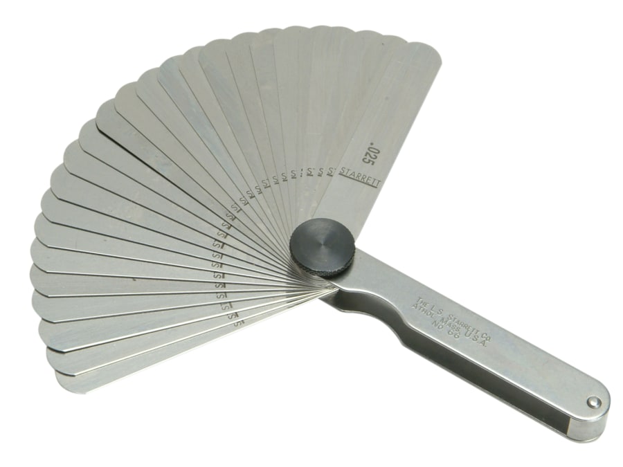 Starrett BM597 26 Piece Feeler Gauge Set 0.0015-0.025in