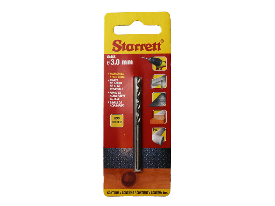 Starrett KBAR030 HSS Split Point Drill Bit 3 x 61mm