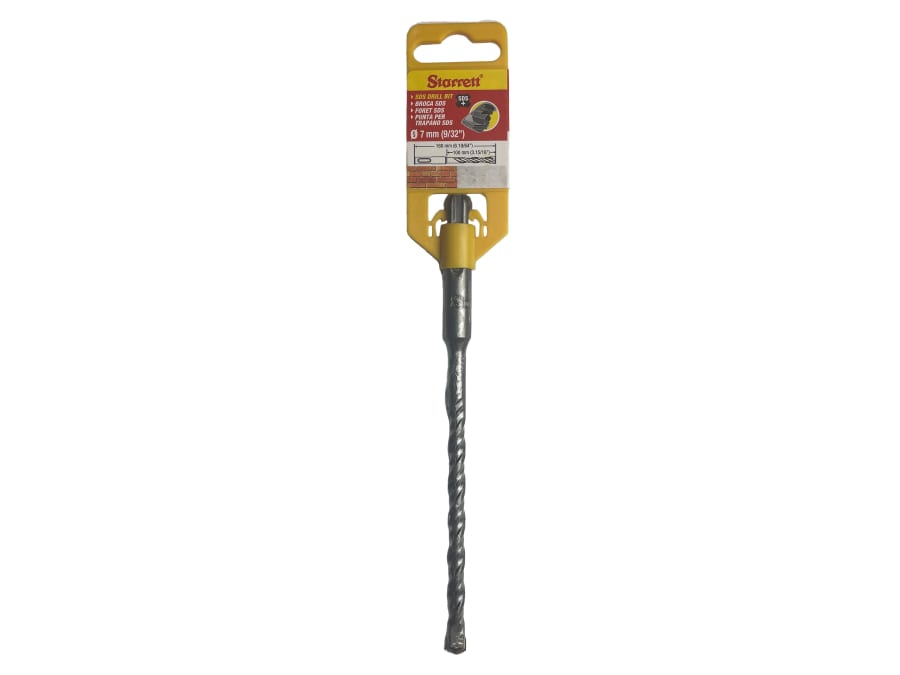 Starrett KBPS07B SDS Plus 2 Point Drill Bit 7 × 160mm