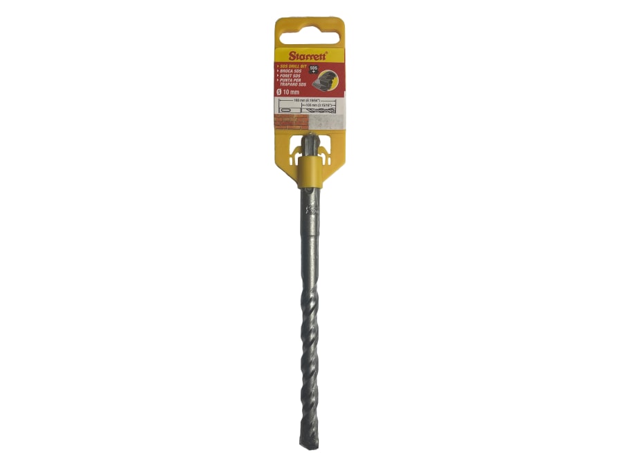 Starrett KBPS10B SDS Plus 2 Point Drill Bit 10 × 160mm