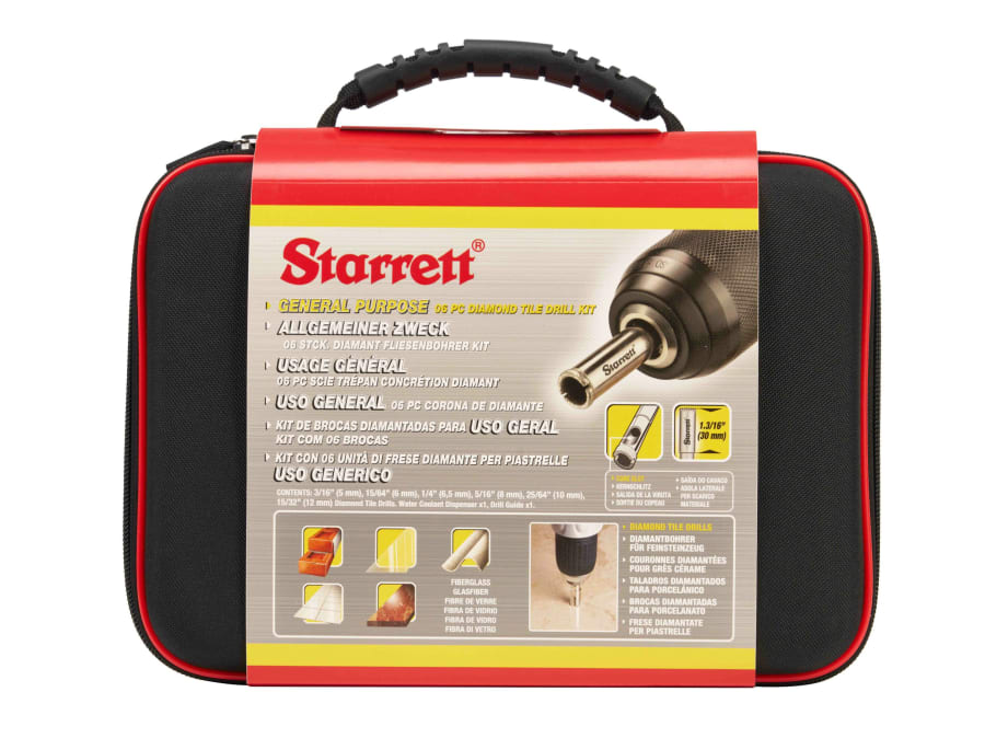 Starrett KD06041 Diamond Tile Drill Bit Set 6 Piece