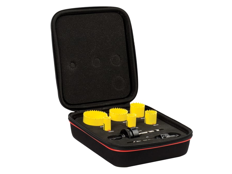 Starrett KFC06021 8 Piece Electrician's Holesaw Kit