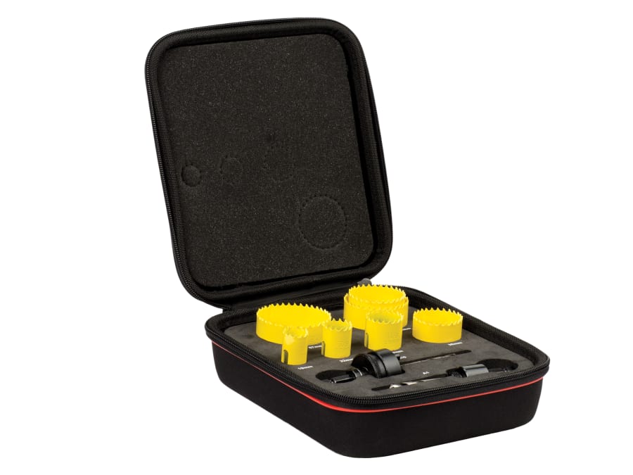 Starrett KFC07021 Fast Cut Bi-Metal Plumber's Holesaw Kit 9 Piece