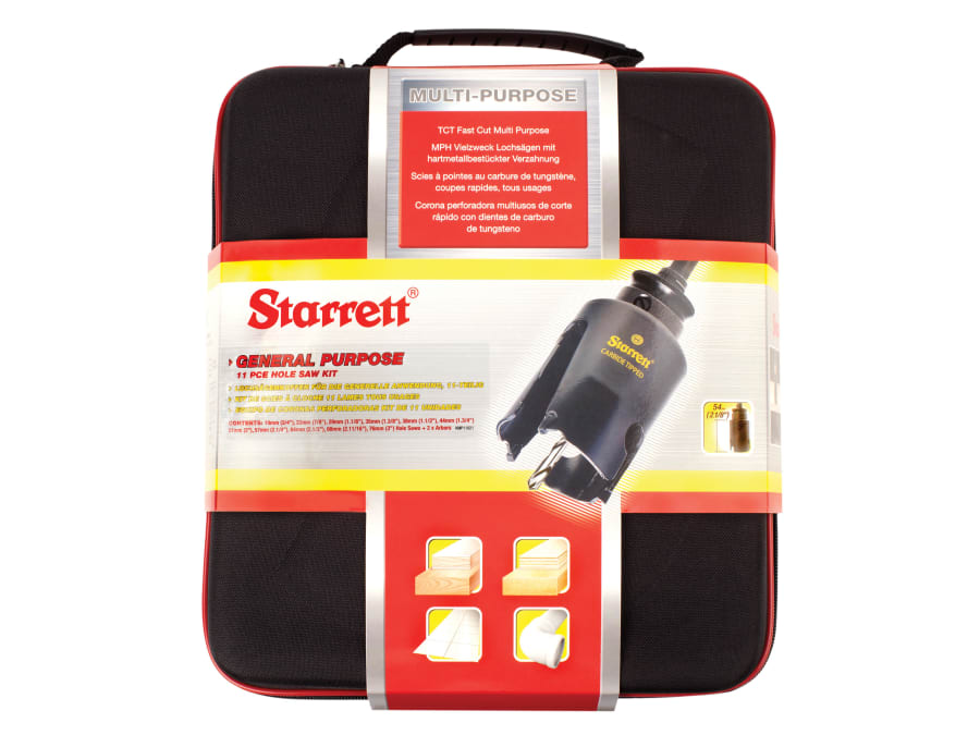 Starrett KMP11021 13 Piece TCT General Purpose Holesaw Kit