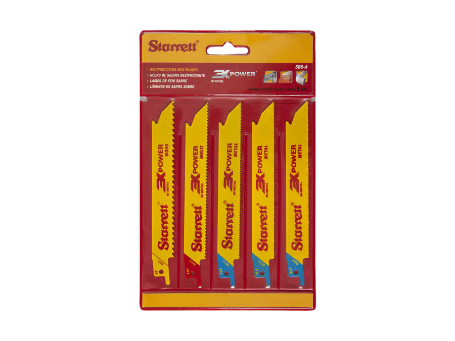 Starrett SB6A Reciprocating Blade Kit 5 Piece