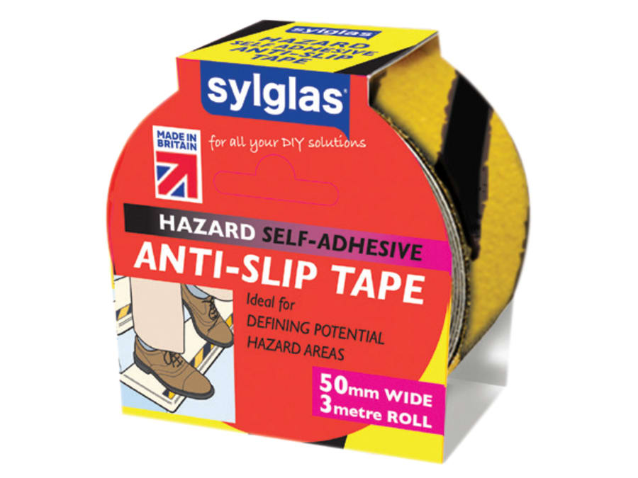 Sylglas SYL100001578 50mm x 3m Black & Yellow Hazard Anti-Slip Tape