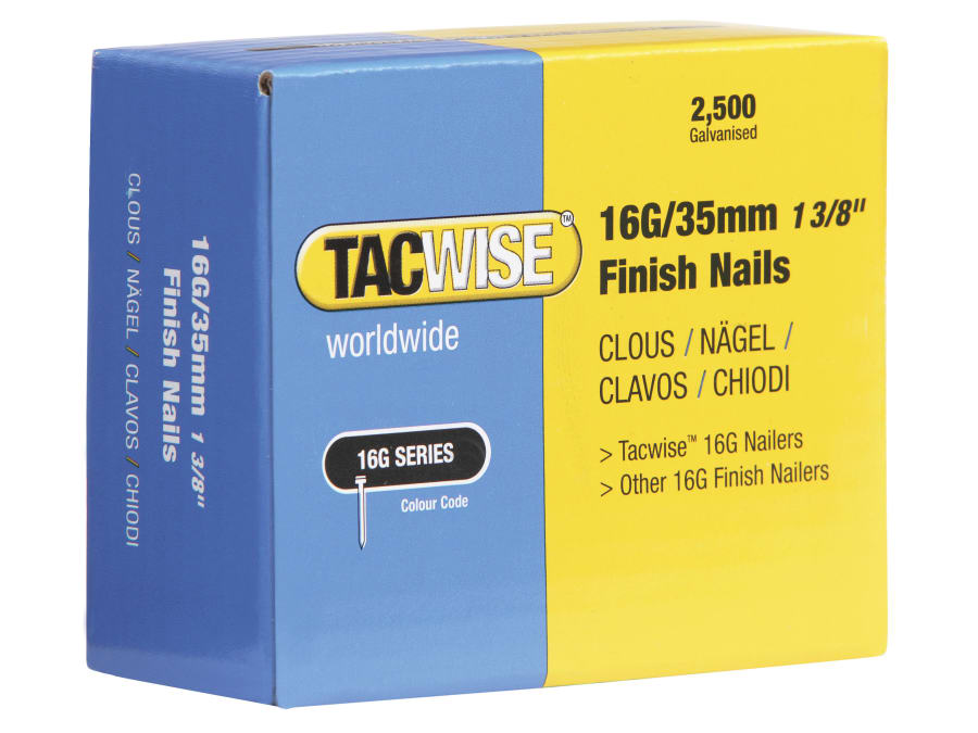 Tacwise 0296 16 Gauge Straight Finish Nails 38mm