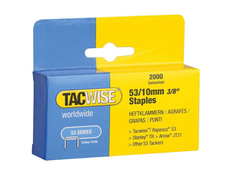 Tacwise 0336 10mm Light-Duty Staples with 2000 Pack