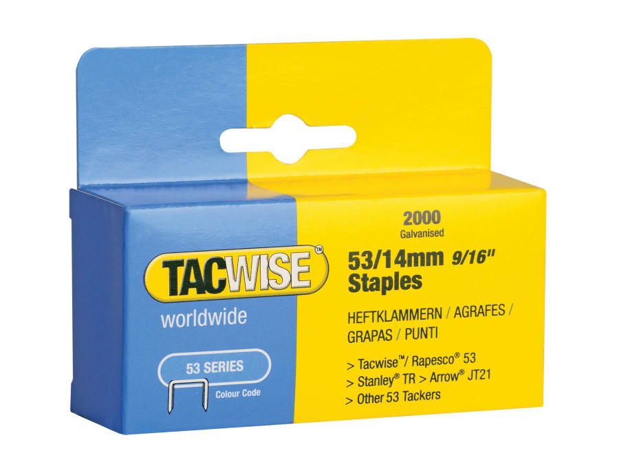 Tacwise 0338 JT21 14mm Light-Duty Staples (Pack 2000)