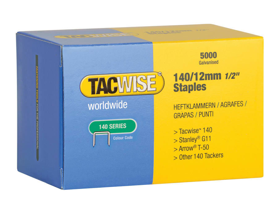 Tacwise 0343 12mm Galvanised Staples with 5000 Pack