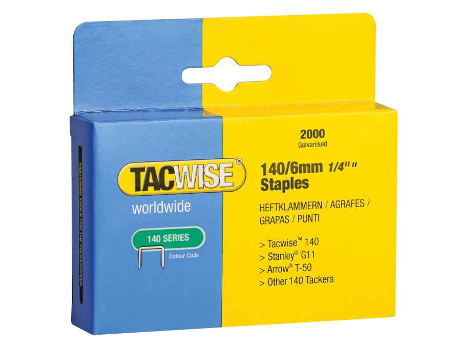 Tacwise 0345 6mm Heavy-Duty Staples (Pack 2000)