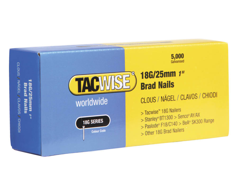 Tacwise 0396 18 Gauge 25mm Brad Nails
