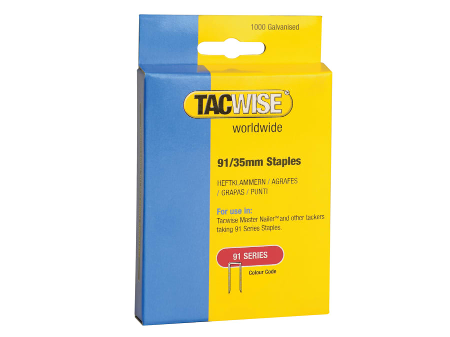 Tacwise 0746 35mm 91 Narrow Crown Staples with 1000 Staples
