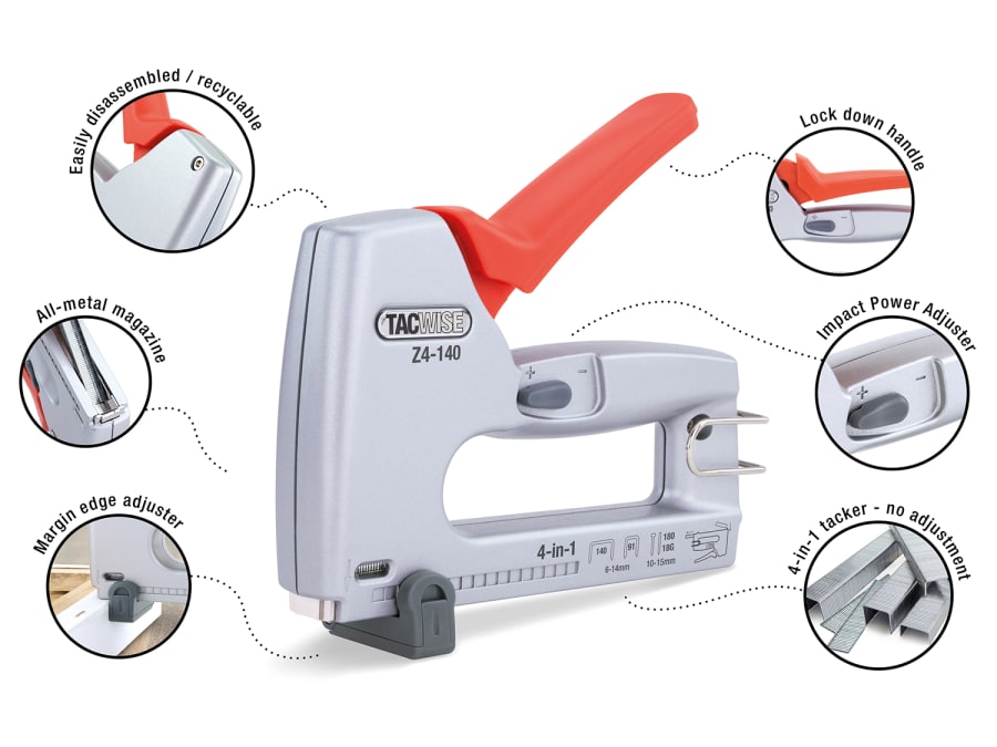 Tacwise 1747 Z4-140 4-in-1 Staple / Nail Gun
