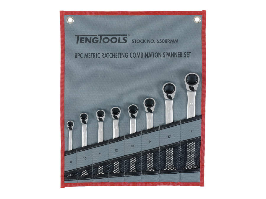 Teng 6508RMM 8 Piece Ratcheting Combination Spanner Set