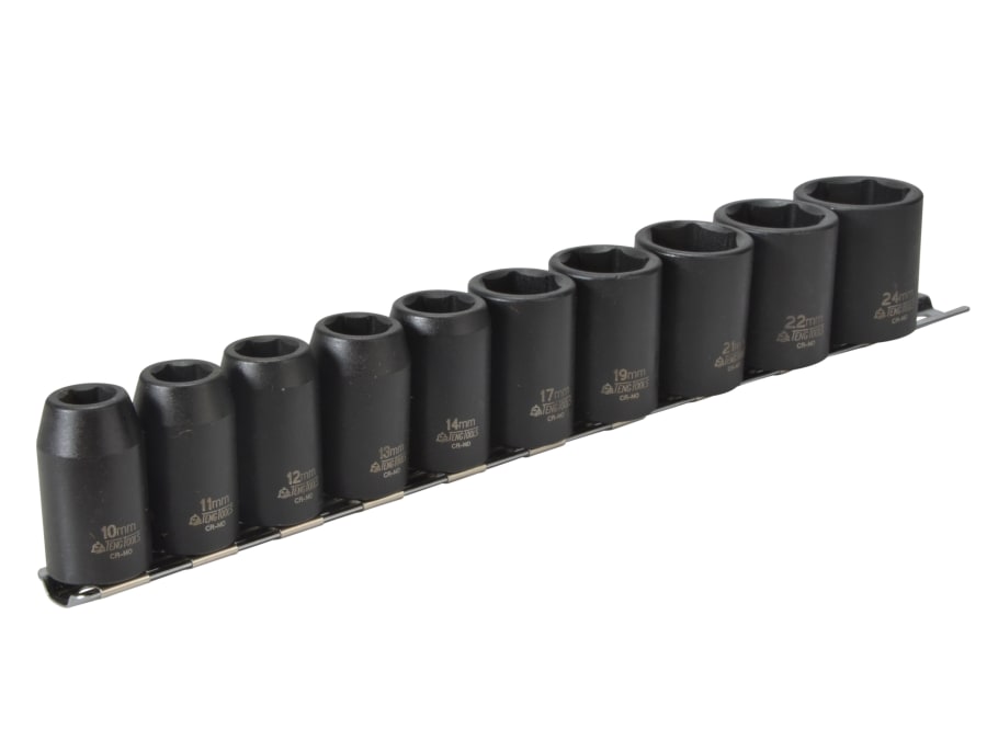 Teng 9121 1/2in Drive Impact Socket Set 10 Piece