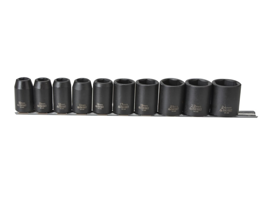 Teng 9121 1/2in Drive Impact Socket Set 10 Piece