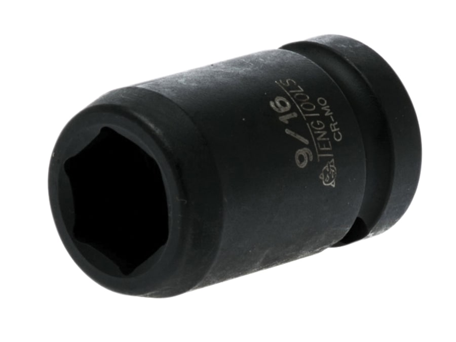 Teng 920118 1/2in Drive 6-Point Hexagon Impact Socket 9/16in