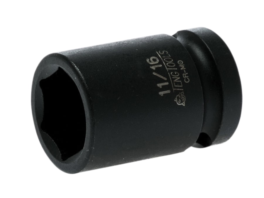 Teng 920122 1/2in Drive 6-Point Hexagon Impact Socket 11/16in