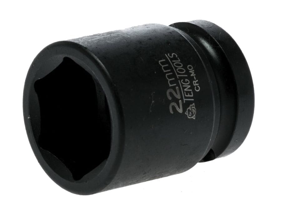 Teng 920522N 1/2in Drive 22mm 6-Point Hexagon Impact Socket