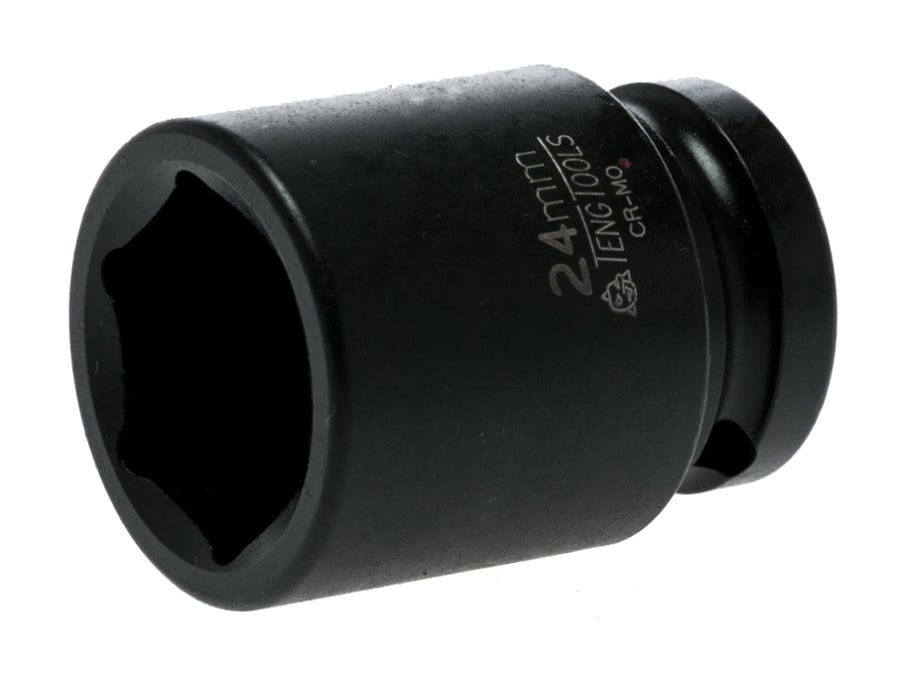 Teng 920524N 24mm 1/2in Drive 6-Point Hexagon Impact Socket