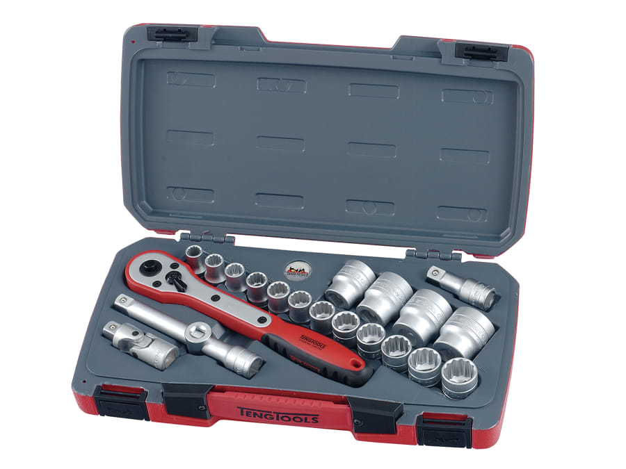 Teng T1221 21 Piece 1/2in Drive Metric Socket Set