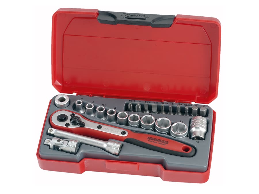 Teng T1424 1/4in Drive Metric Socket Set 24 Piece