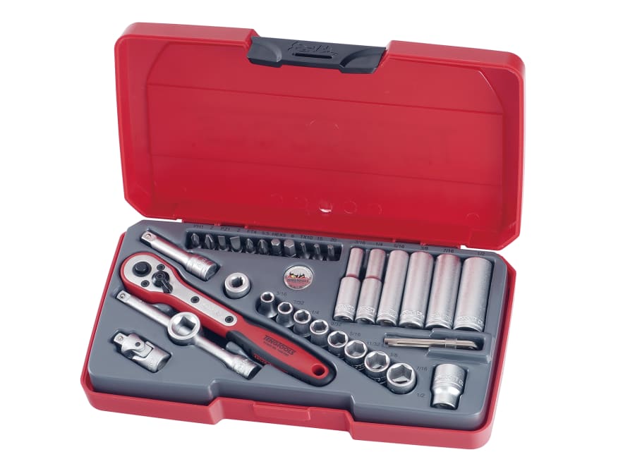 Teng T1435AF 1/4in Drive A/F Socket Set