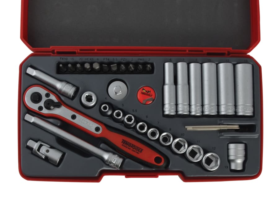 Teng T1436 1/4in Drive 36 Piece Metric Socket Set