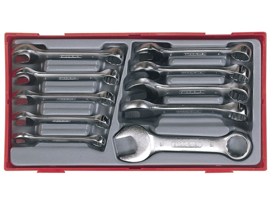 Teng TC40 Metric Midget Combination Spanner Set 10 Piece