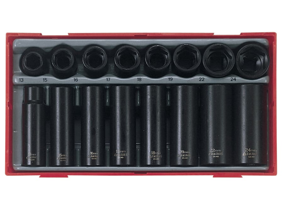Teng TT9116 1/2in Drive 16 Piece Impact Socket Set