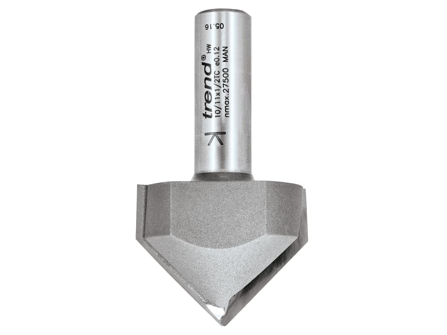 Trend 1011X12TC 10/11 x 1/2 TCT V-Groove Chamfer 45° 19.0 x 38mm