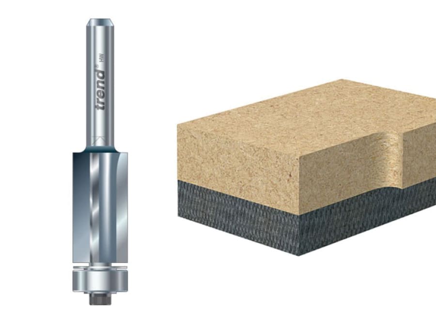 Trend 4680X14TC 90° Bearing Guided Triple Flute Cutter 12.7 x 25.4mm