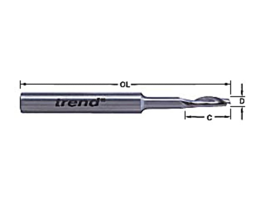 Trend 5019X8MMHSSE 8mm HSSE Steel Helical Plunge Bit