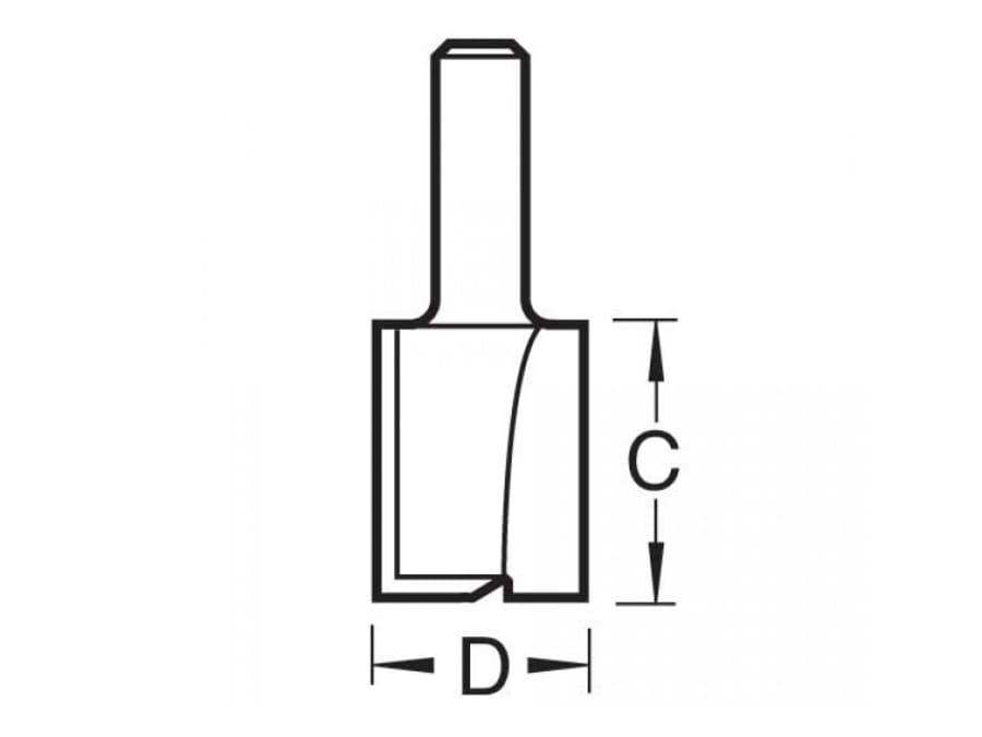 Trend C153X12TC 12.7 x 50mm Two Flute TCT Cutter